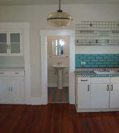 Kitchen looking into Bath