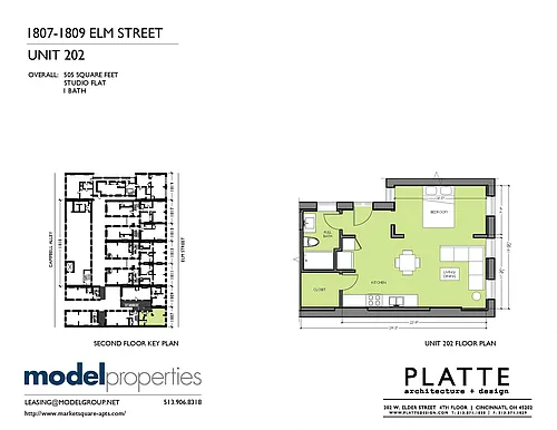 Floor plan 1807 Elm St 202