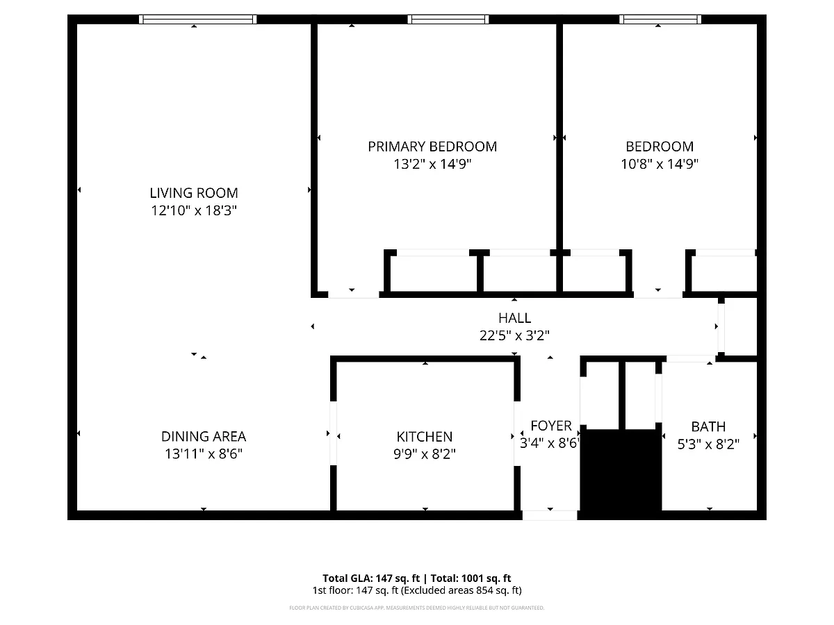 Floor plan Two Bedroom