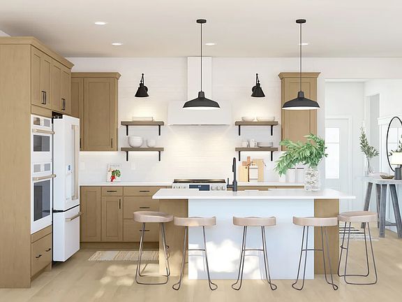 Farmhouse kitchen with professional cooking appliances