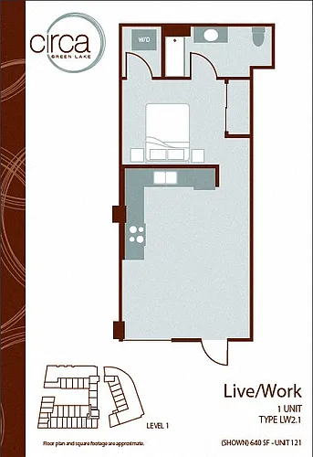 Floor plan Live/Work LW2.1