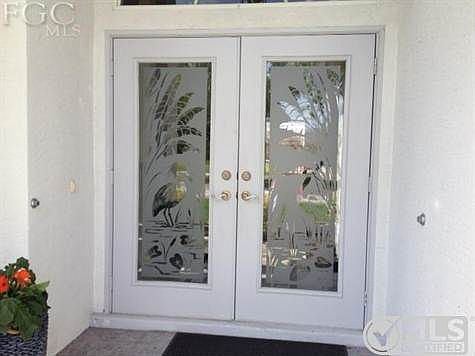 Beautiful etched front doors