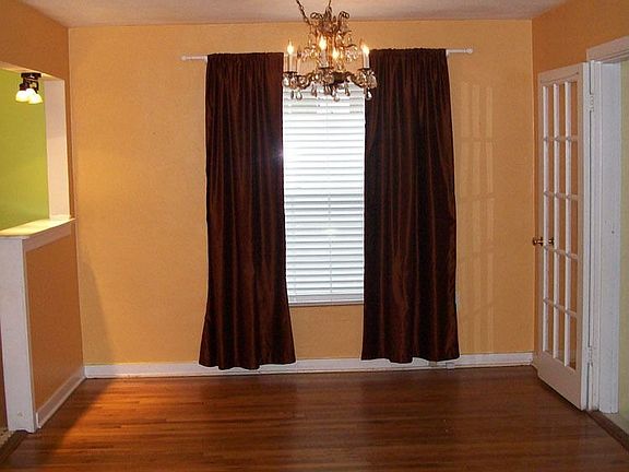 Dining room with chandelier