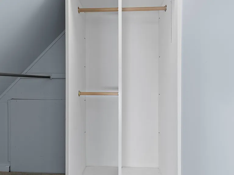 Walk-in closet with individual lighting