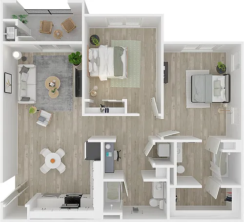 Floor plan "Agave" 2x2c