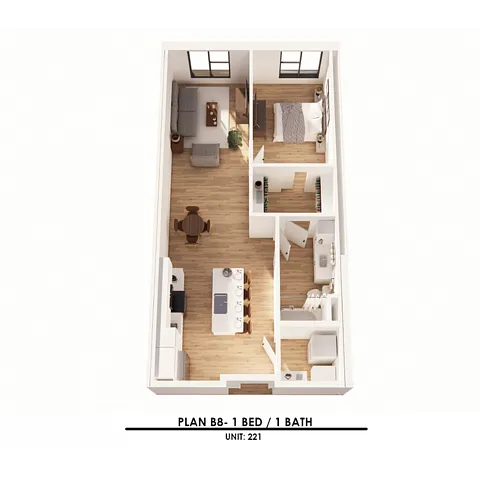 Floor plan B8 1X1