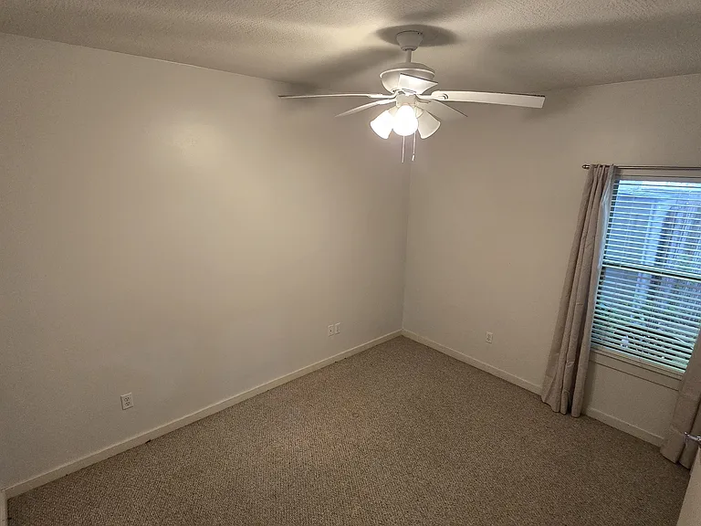 Second downstairs spacious bedroom with closet and window to the back yard.