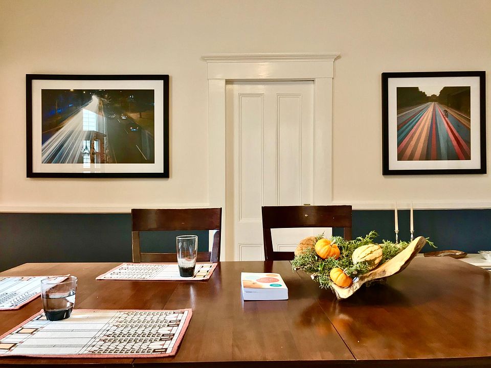 Dining room looking at bedroom door