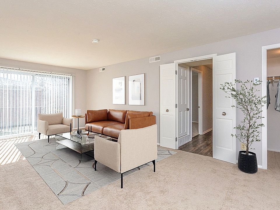 Large living room and dining room with sliding door to balcony or terrace