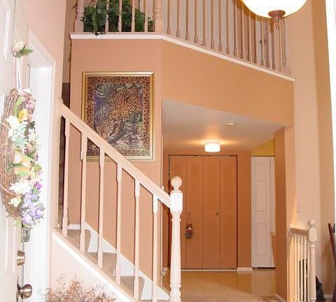 Vaulted entry foyer