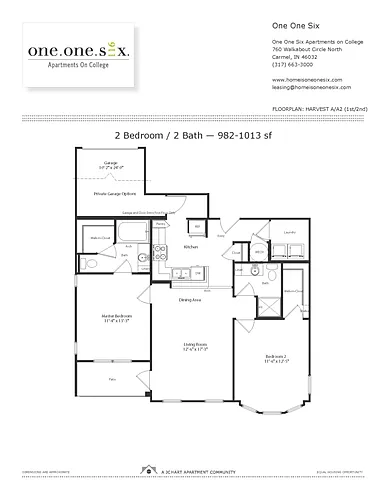 Floor plan Harvest A2 (D4 BR+Gar Two-Four A) (Gar) 2.2
