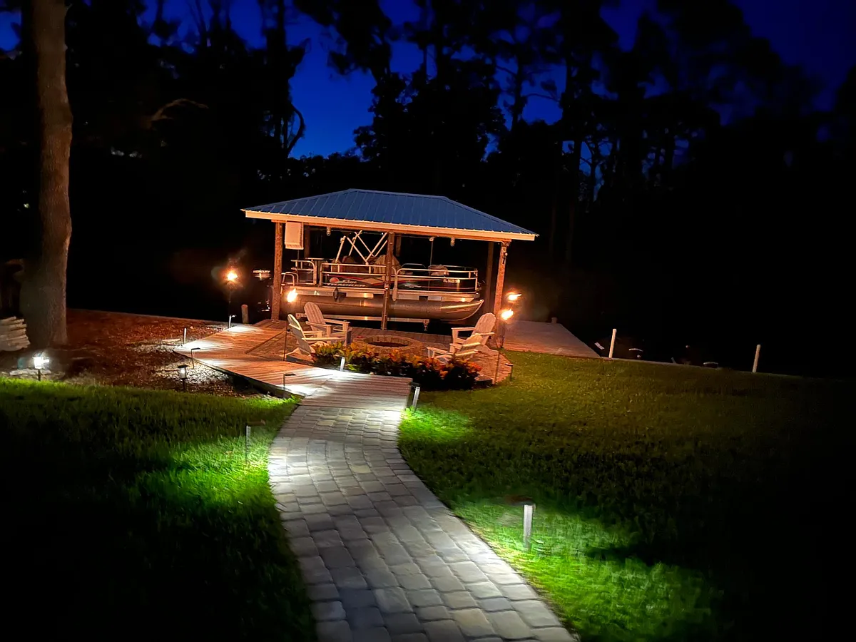 Backdock and fire pit area - 117 Eventide Ave