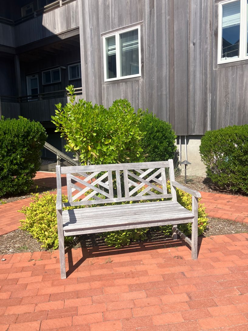 bench outside of unit