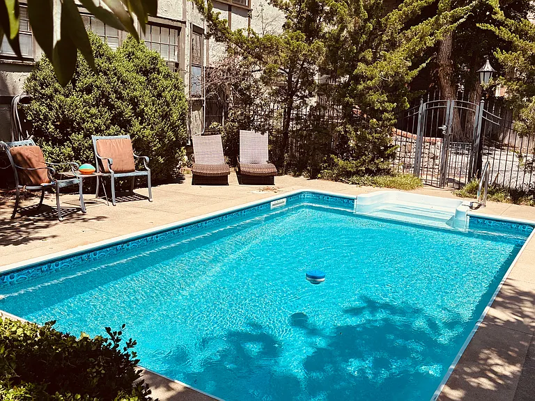 Pool with outdoor furniture
