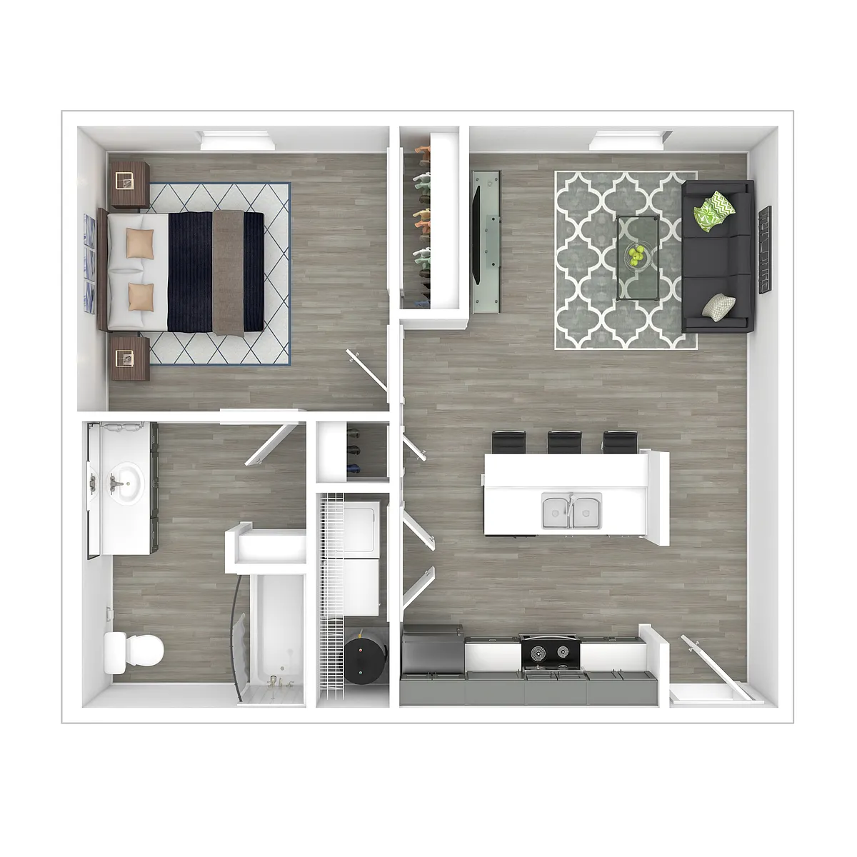 Floor plan 1X1-589