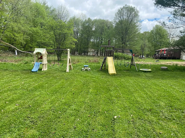 backyard with kids area