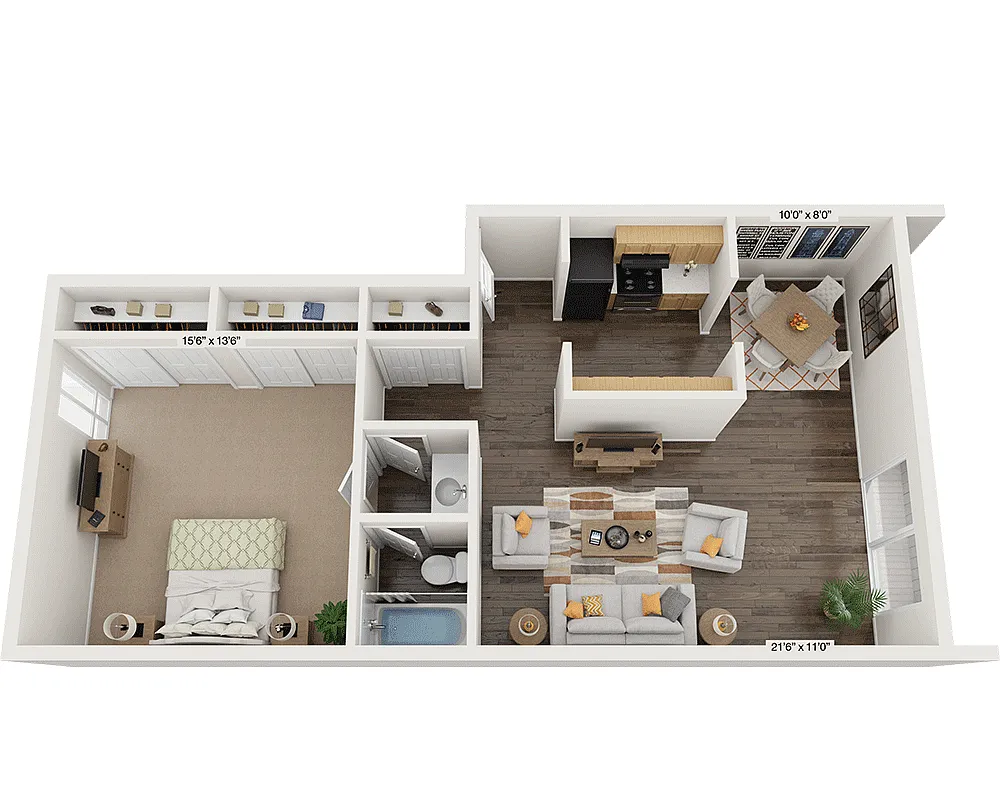 Floor plan One Bedroom Oceana