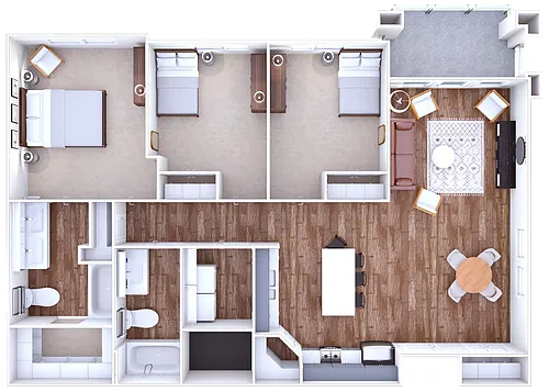Floor plan The Expressway 3x2