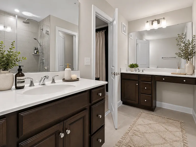 primary bath (photo is virtually staged)
