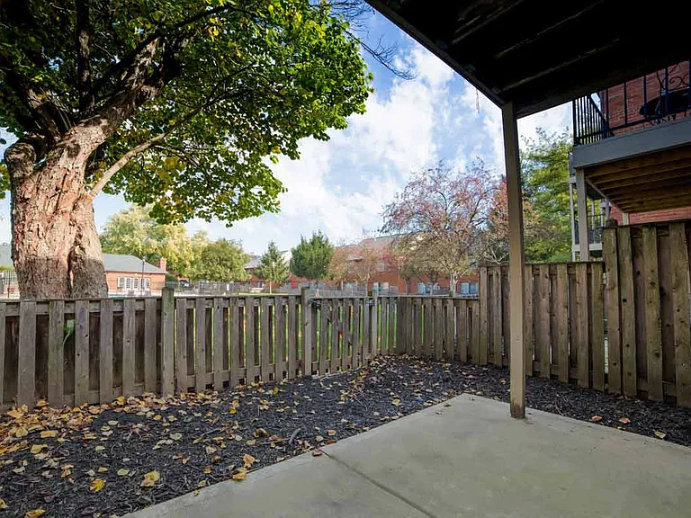 Patio with Wooden Fence