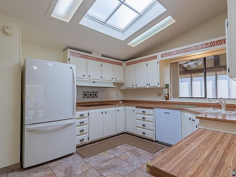 Kitchen with skylight