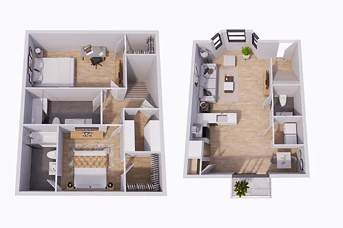 Floor plan 2 Bedroom, 2 Bath