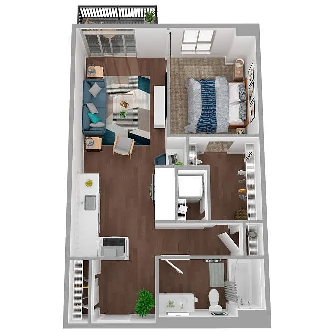 Floor plan 1 Bed/1 Bath-a17.1