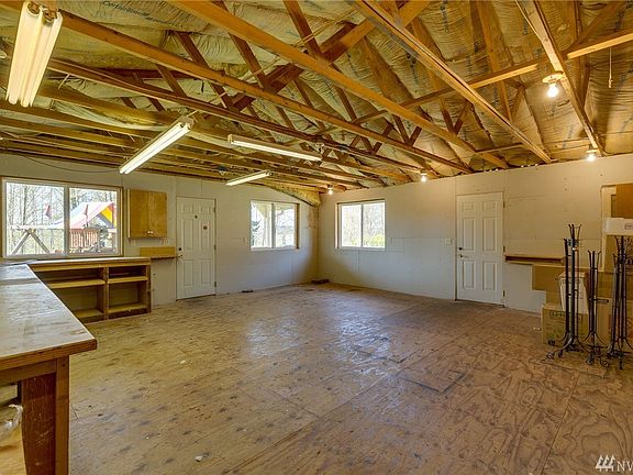 Inside view of the shop looking toward the river, South southwest.