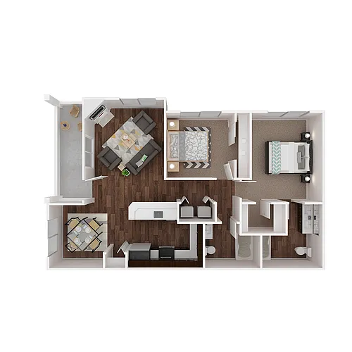 Floor plan Ingraham 2x2