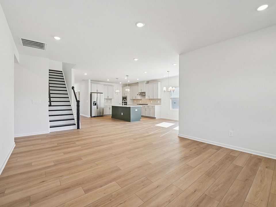 Great room in the Sherwood floorplan at a Meritage Homes community in Raleigh, NC.