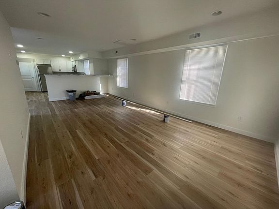 Living space and kitchen