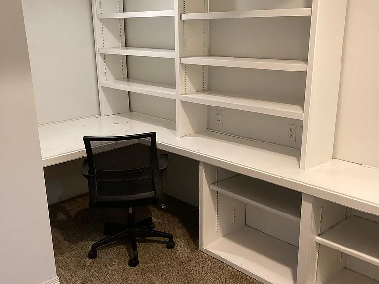 basement office nook