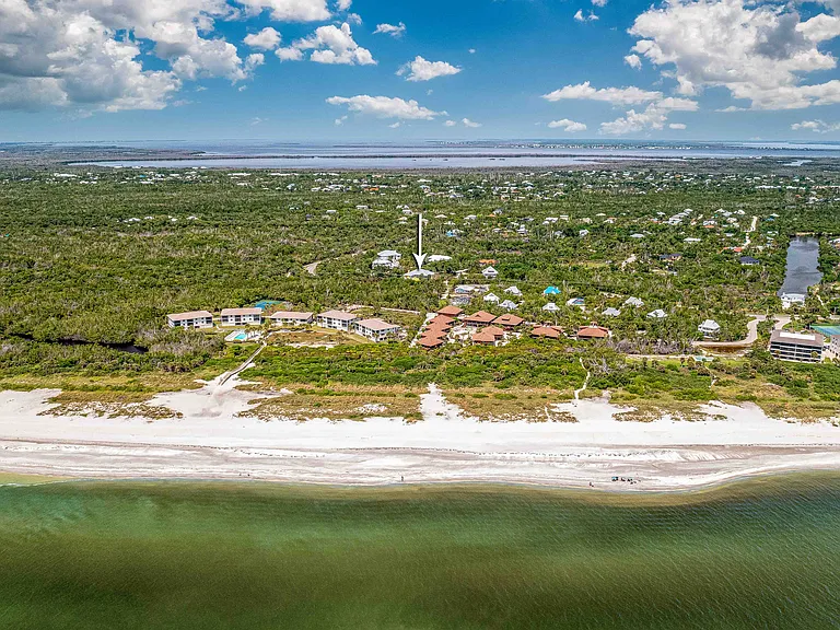 Aerial view from the beach