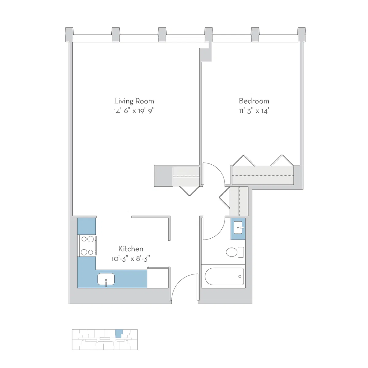 Floor plan 1bn11