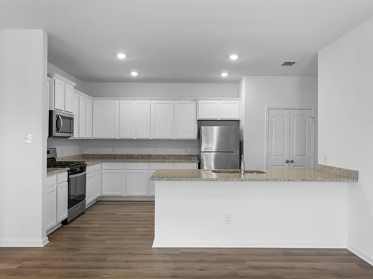 Kitchen with exceptional counterspace.