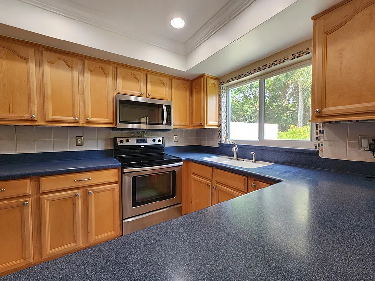 Kitchen with garden window