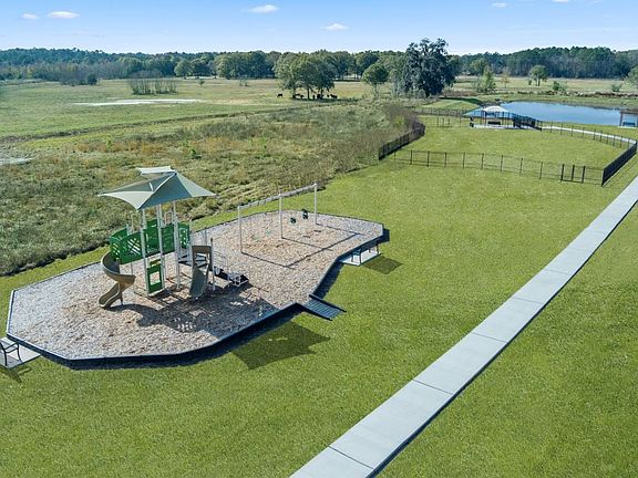 Community playground, dog park and walking trails