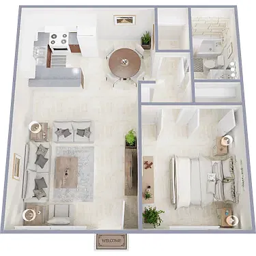 Floor plan One Bedroom One Bath Remodel
