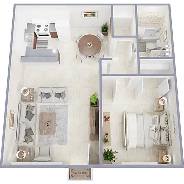 Floor plan One Bedroom One Bath Remodel