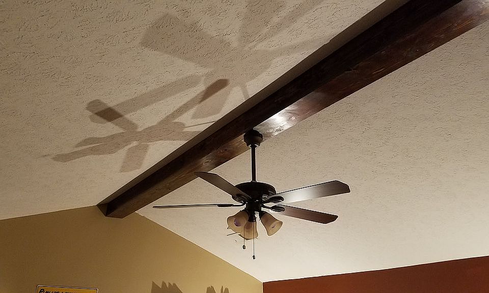 Wooden exposed beam
