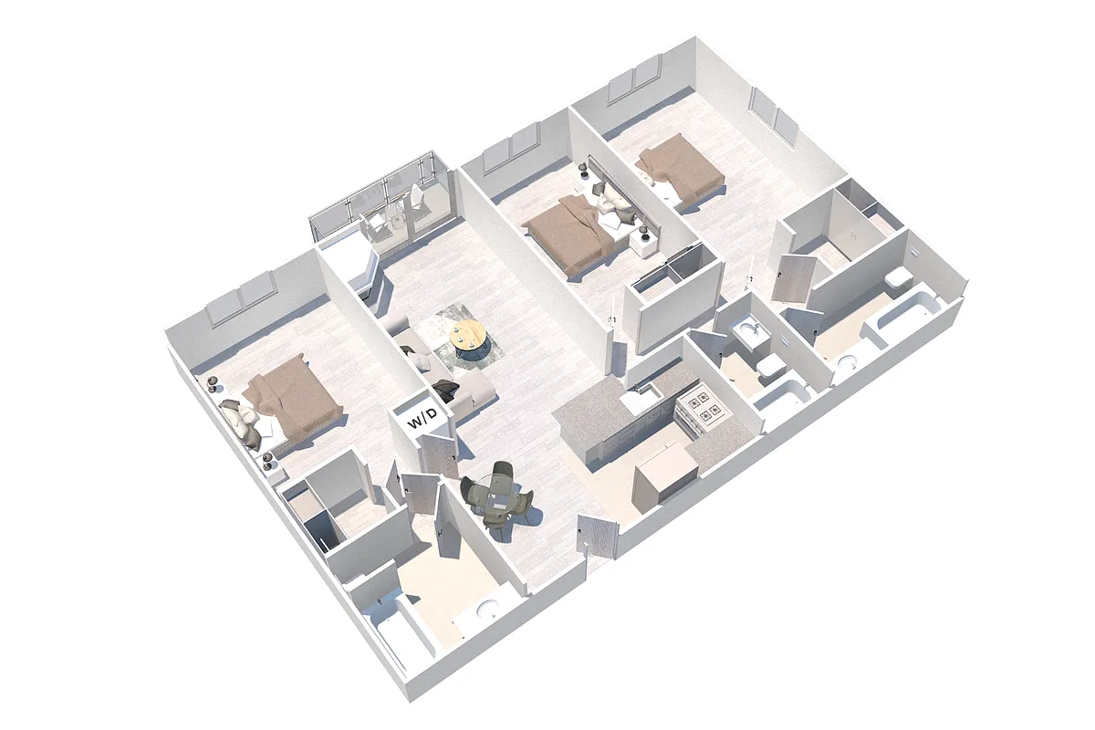 Floor plan Three Bedroom