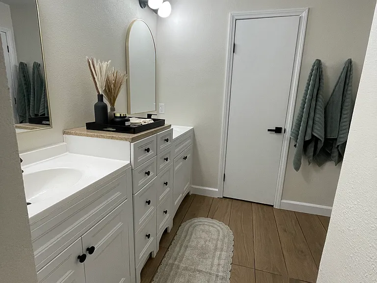 Bathroom in the primary bedroom