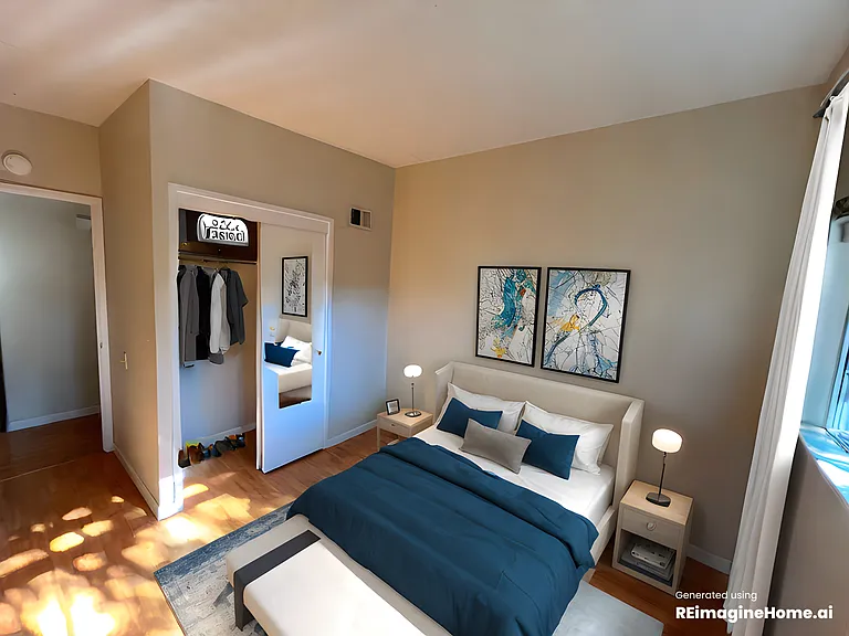 This unit is unfurnished. The photos are staged.