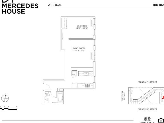 2nd image of 550 W 54th St APT 1505