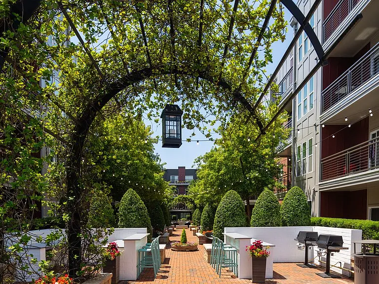 Courtyard with grill area