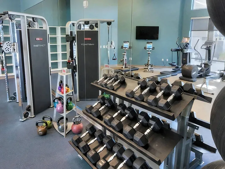 Resident Fitness Center with Free Weights