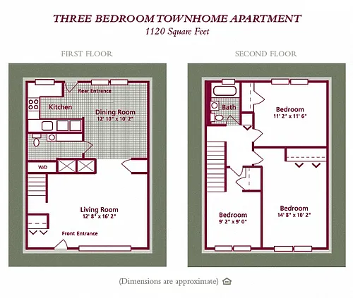 Floor plan 3 Bedroom/ 1.5 Bath