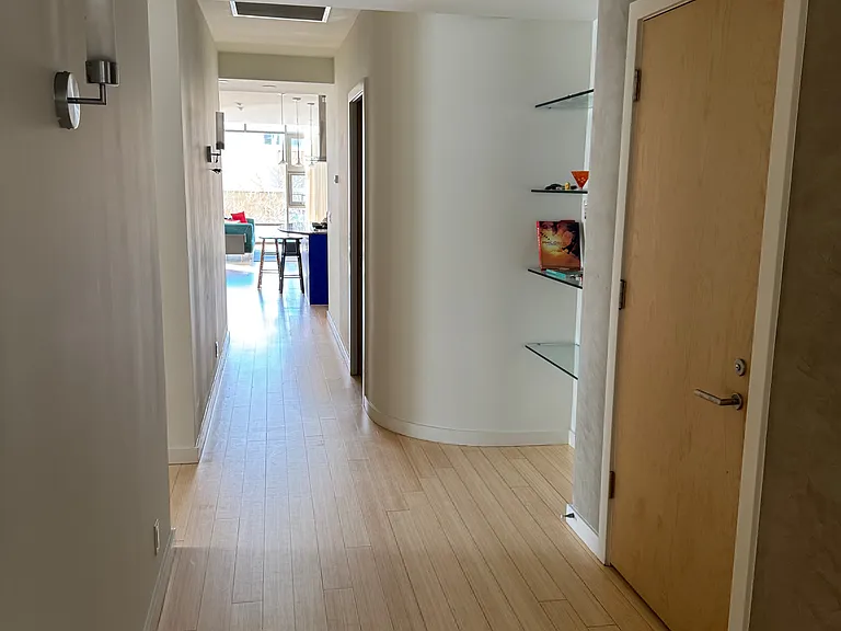 Hallway view from entry to the unit