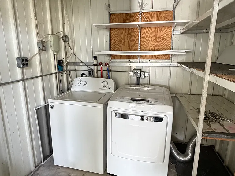 Shed with Washer and dryer (included) -off the florida room