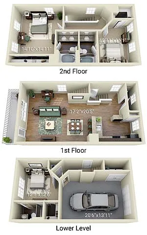Floor plan CC1T - Townhome